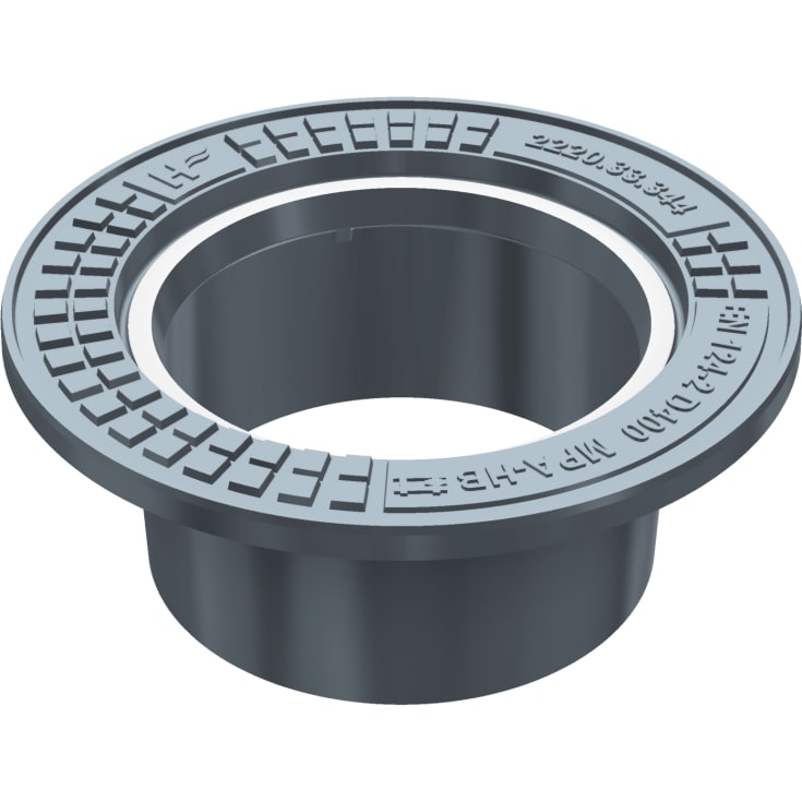 Duco 315 x 180 mm karm uden pakning, rund, flydende, SG SORT