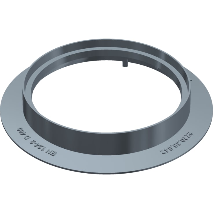 Duco 600 x 100 mm karm uden pakning, rund, fast, GG SORT