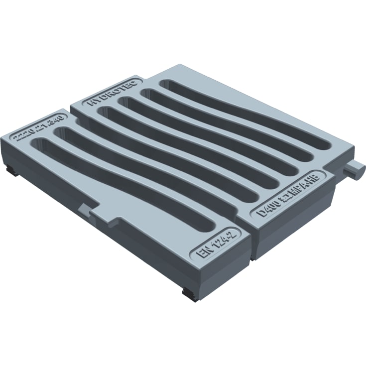 Duco løs rendestensrist med skrå lameller, 40 t, SG SORT