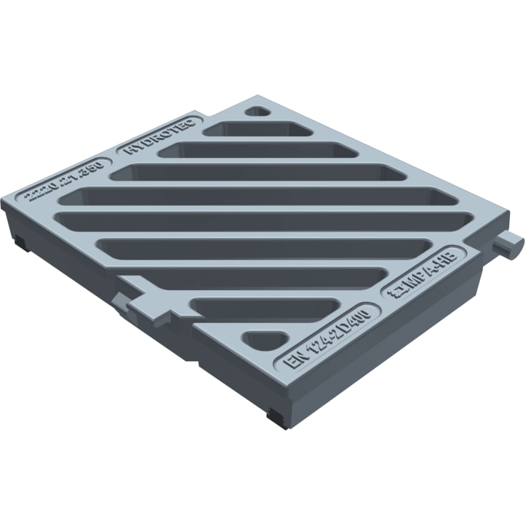 Duco løs rendestensrist med diagonale lameller, 40 t, SG SORT