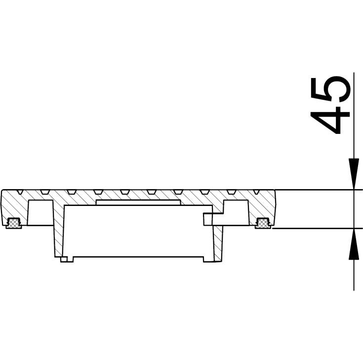 Duco løs rendestensdæksel, 40 t, SG SORT