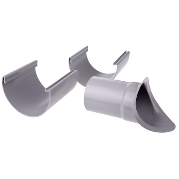 Plastmo pip - justerbar, 11", Ø90mm, grå