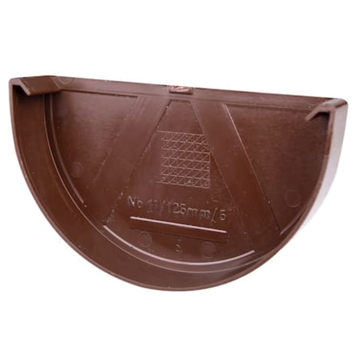 Plastmo endebunn, 12" brun