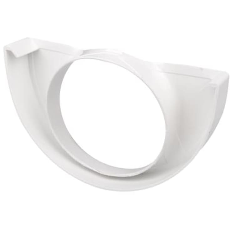 Plastmo ändplatta 10" med Ø75mm hål, vit