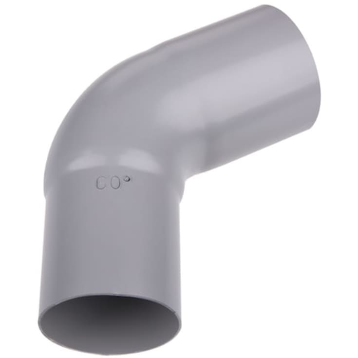 Plastmo 60° bøjning i grå med Ø110 mm nedløb