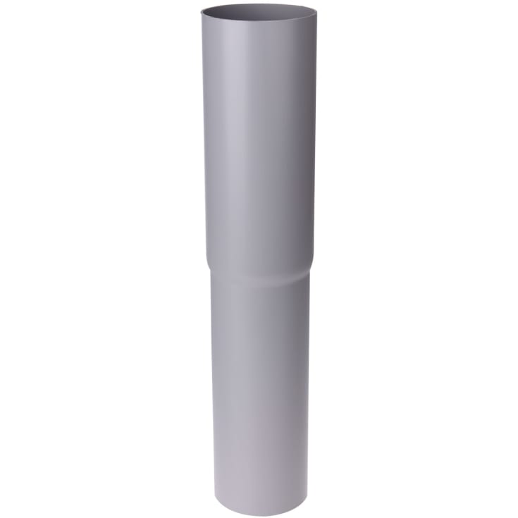 Plastmo stuprör - rakt, Ø90mm, grått