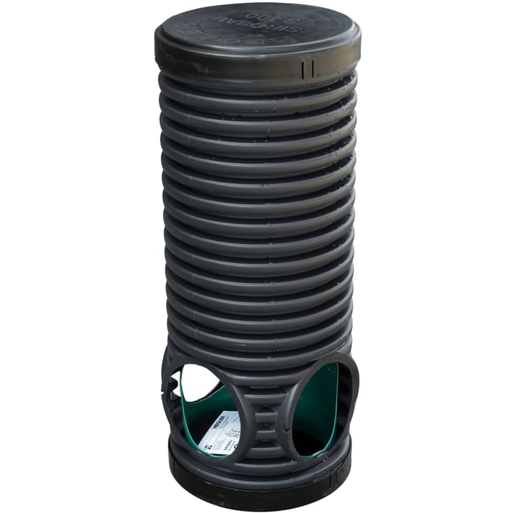 Sirobau S300 354/300 x 900 mm PE-brønd m/bund/låg, uden sandfang