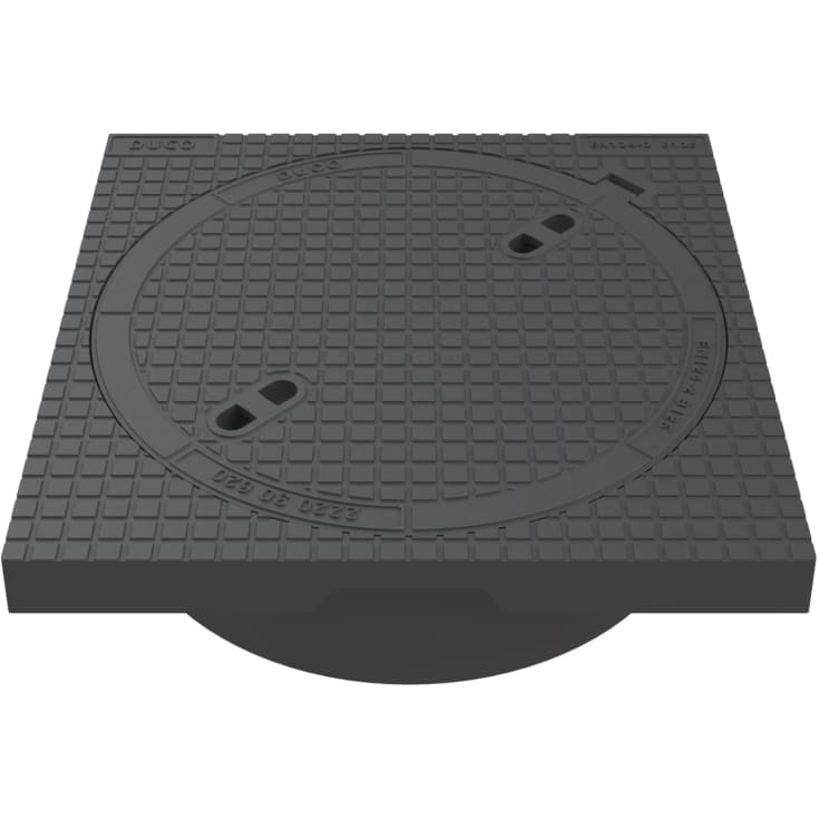 Duco 600 x 195 mm karm/dæksel m/lås, firkantet, fast, 12,5 t, GG