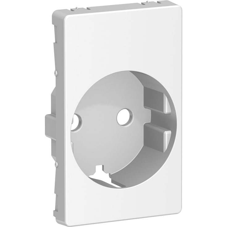 LK Fuga stikkontakt med jord, 1,5 modul, lysegrå
