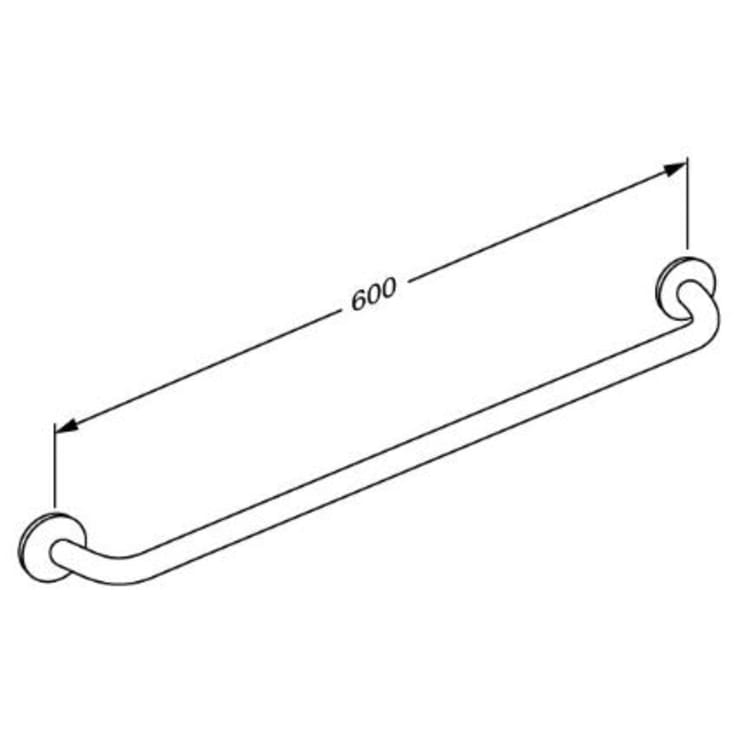 Pressalit Care Plus støttegreb, 60 cm, grå
