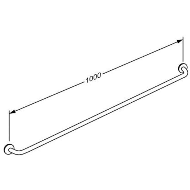 Pressalit Care Plus støttegreb, 100 cm, grå