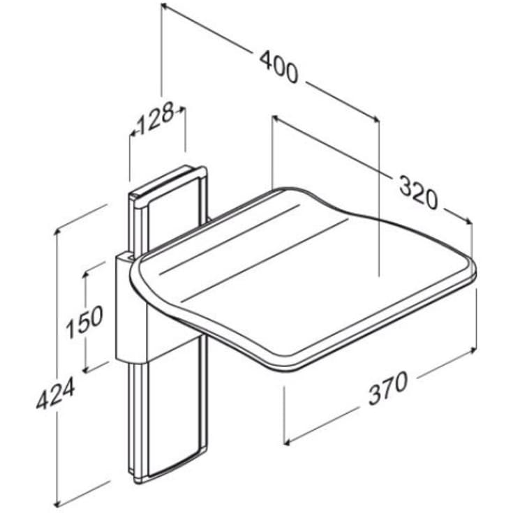 Pressalit Care Plus klapsæde, grå