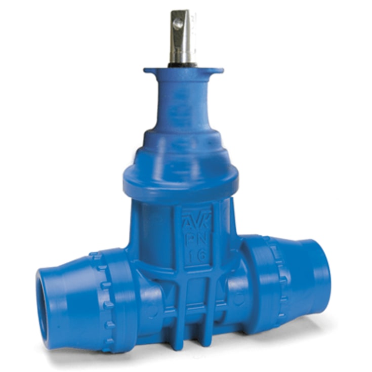 AVK 63 mm serviceventil innstikk, T-topptilkobling, POM, PN16