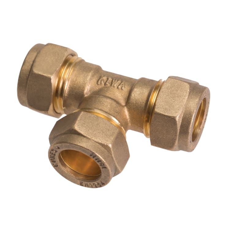 Kompresjons t-rør, 22 mm