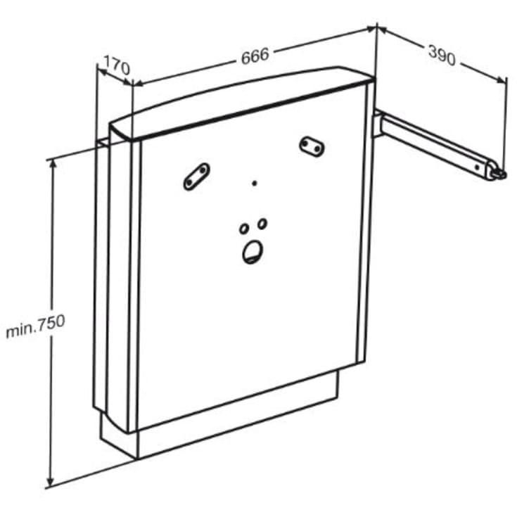 Pressalit Care Select vaskophæng, gulvstående, elektrisk