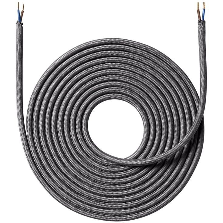 Nielsen Light tygledning, 2x0,75 mm², 4 meter, mörkgrå
