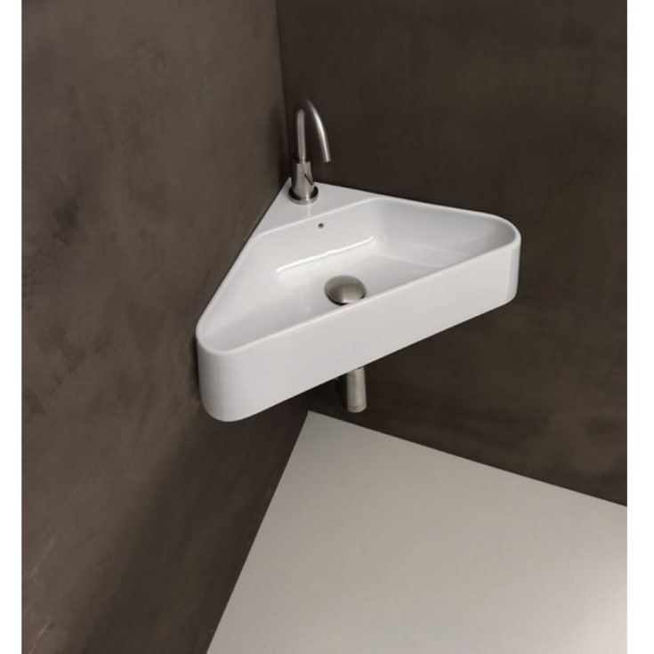 Lavabo Axa Corner tvättställ, 42,5x42,5 cm, vit