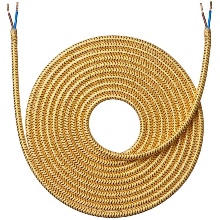 Nielsen Light tygledning, 2x0,75 mm², 4 meter, skinande guld