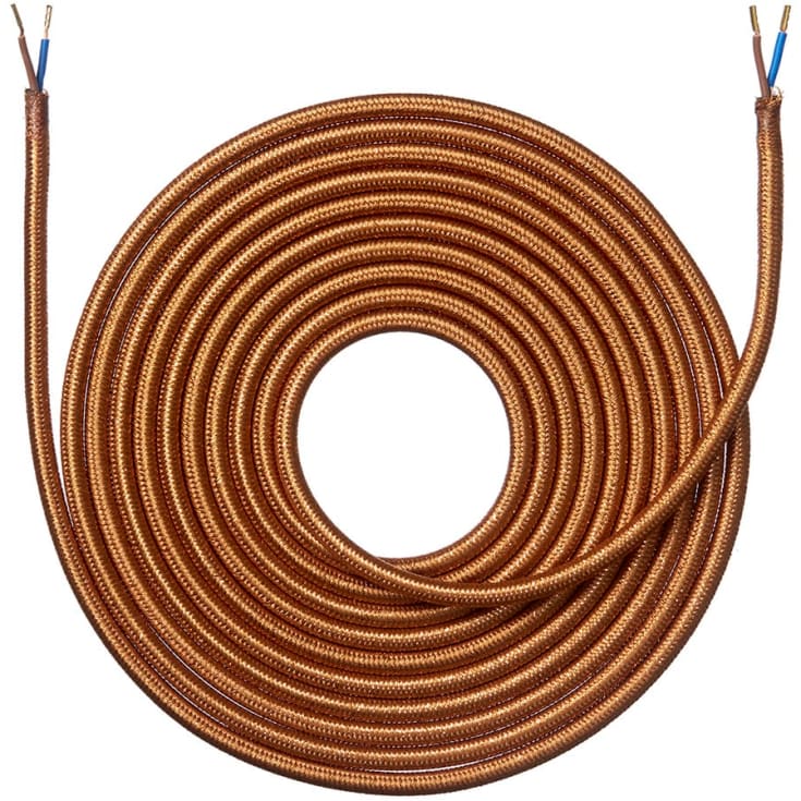 Nielsen Light tygledning, 2x0,75 mm², 4 meter, skinande koppar