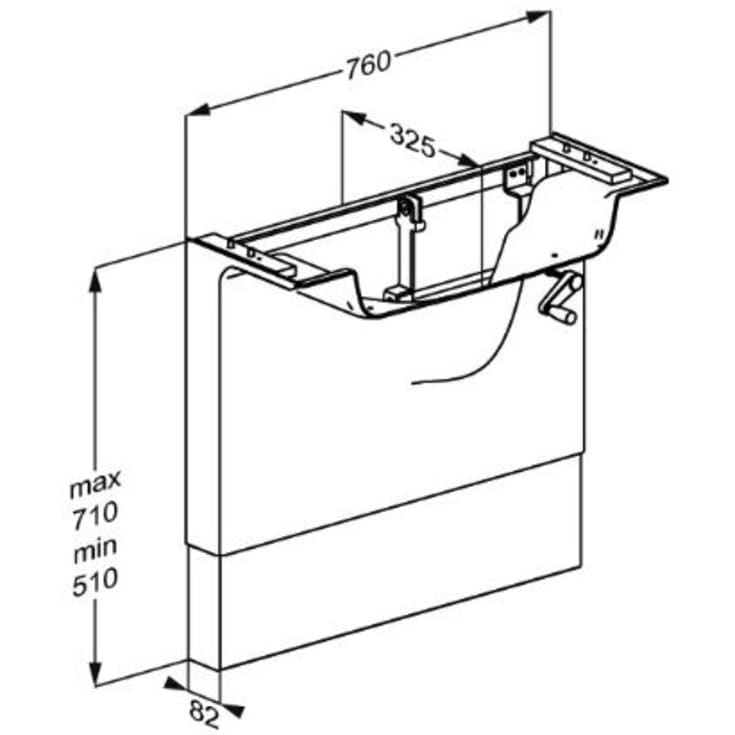 Pressalit Care Matrix medium vaskophæng, manuelt, hvid
