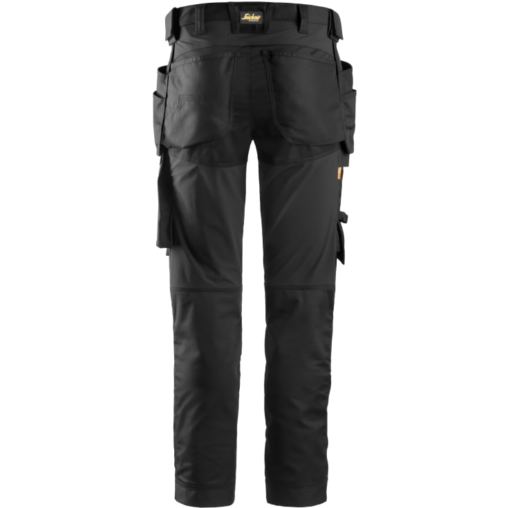 Snickers 6241 AllroundWork håndværkerbukser med stretch, sort, str. 48