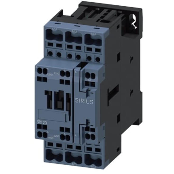 Kontaktor 12A 5,5KW 3P+1NO+1NC 24V AC fjederklemme 3RT2024-2AB00