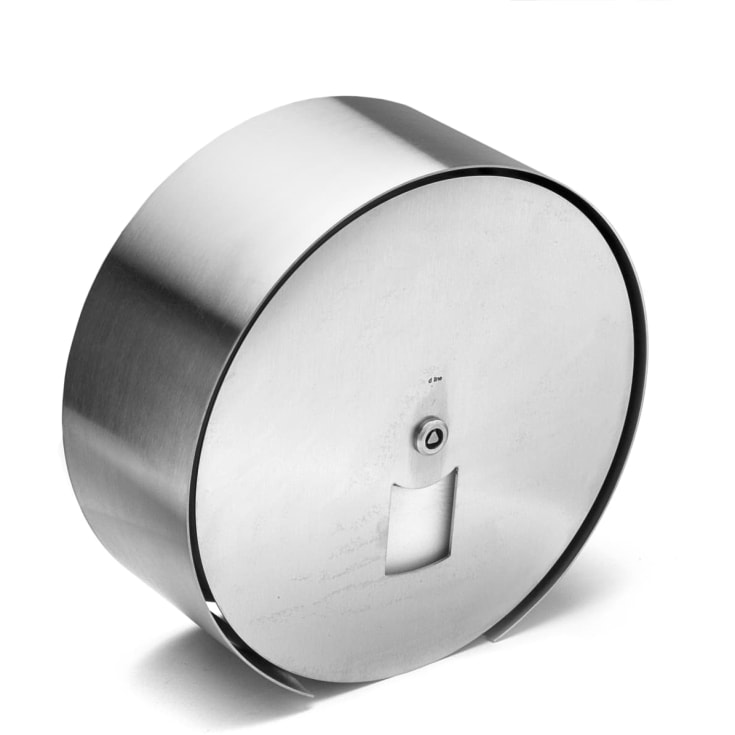 D line toiletrulleholder, børstet rustfrit stål