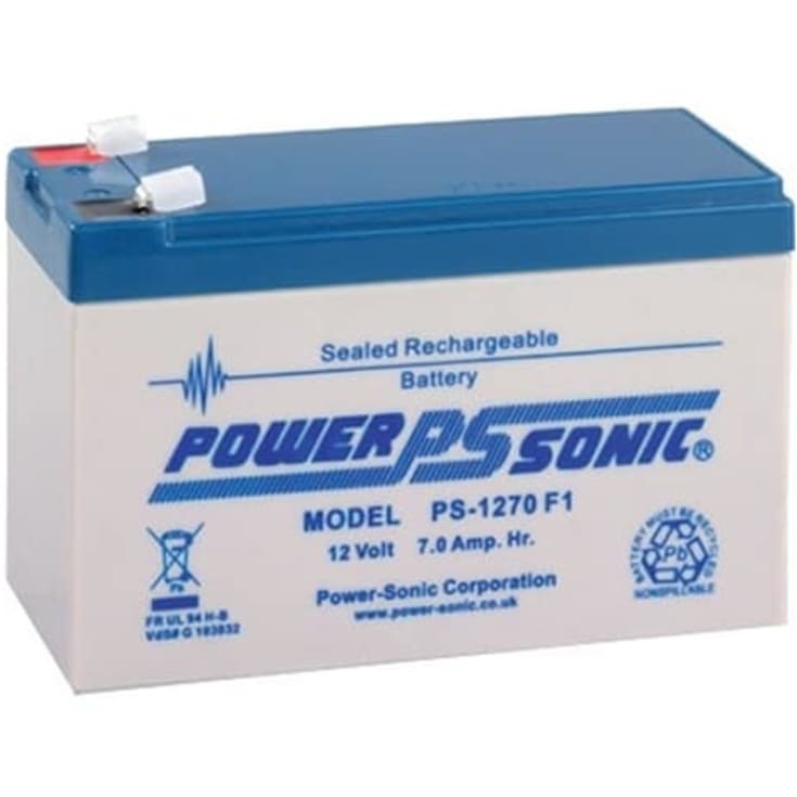 Batterisett for konvensjonell brannsentral, 2 x 12V 7Ah