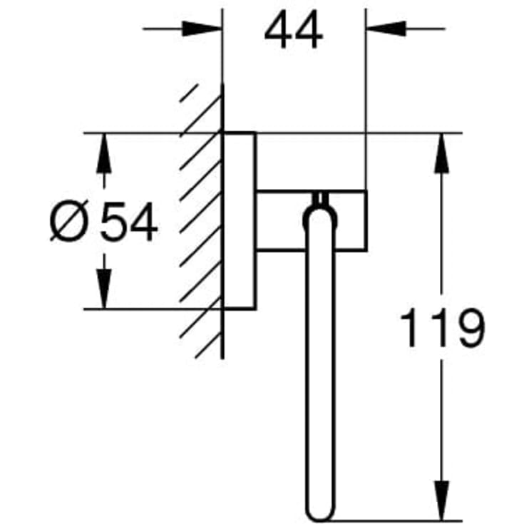 Grohe Essentials dorullholder, krom