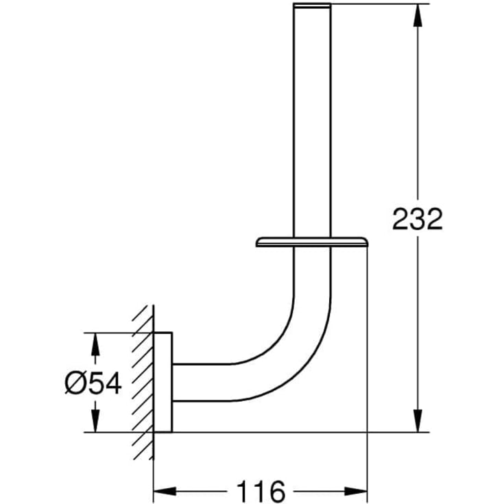 Grohe Essentials reservpappershållare, svart krom