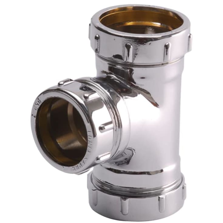 Kompressions-tee, krom, 10 mm