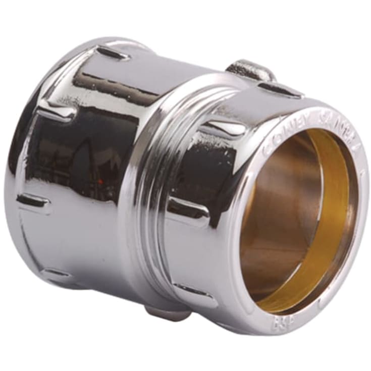 Kompressions-overgangsmuffe, krom, 15 mm x 1/2"