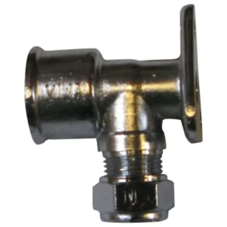 Kompresjons-dekkvinkel, krom, 12 mm x 1/2"