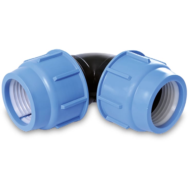 Blueseal 32 mm vinkel 90°, PN16, PP/POM