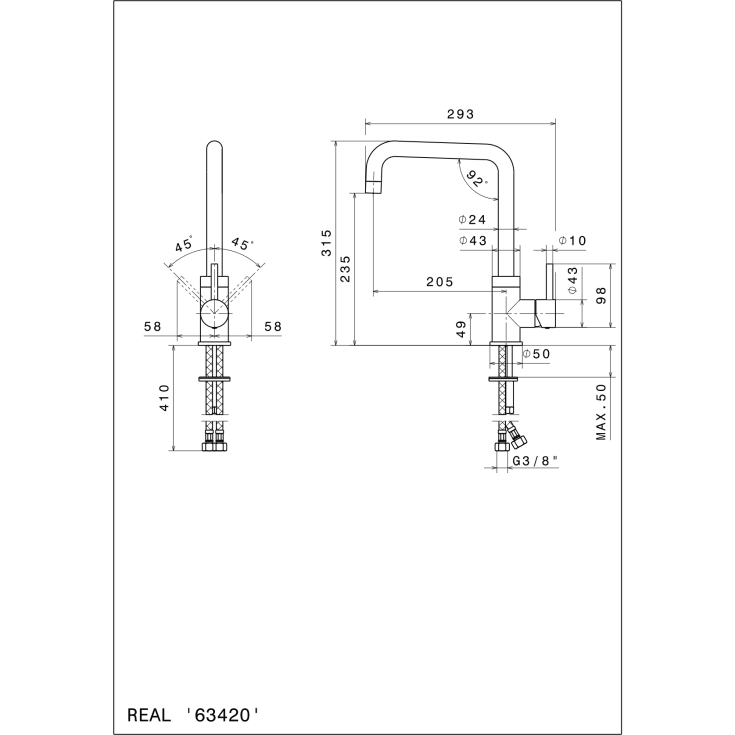Cassøe Newform X-Trend køkkenarmatur, krom