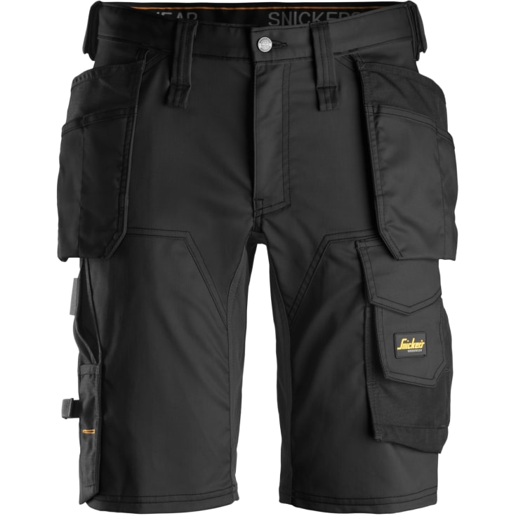 Snickers 6141 AllroundWork håndværkershorts med stretch, sort, str. 56