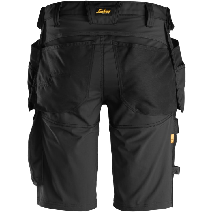 Snickers 6141 AllroundWork håndværkershorts med stretch, sort, str. 56