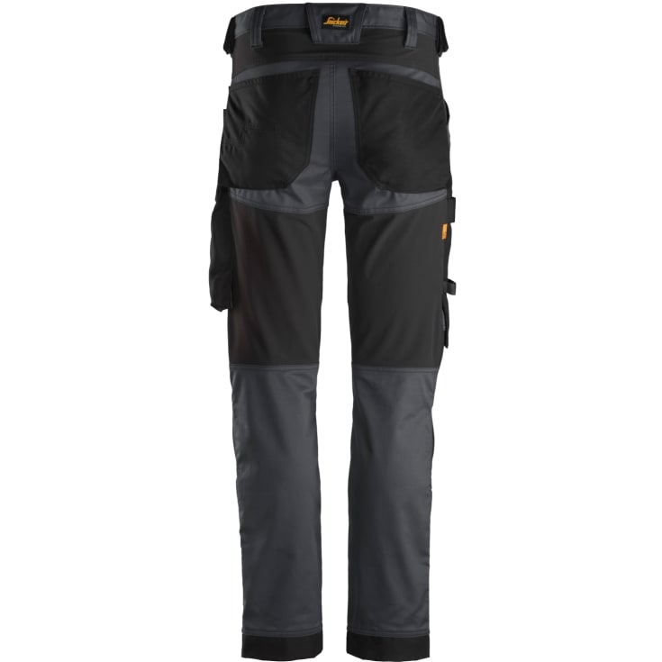 Snickers 6341 AllroundWork arbejdsbukser med stretch, koksgrå/sort, str. 48