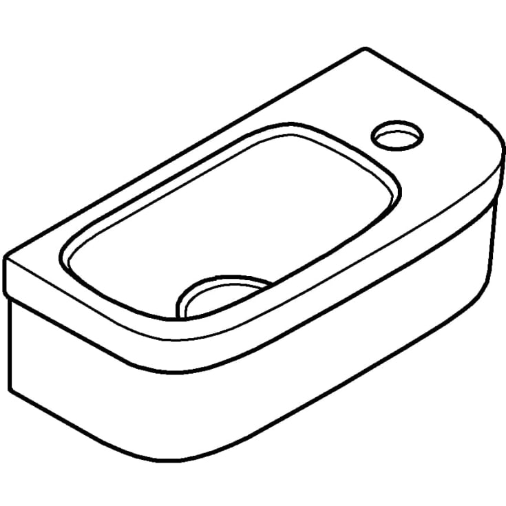 Grohe Euro Ceramic håndvask, 37x18 cm, højre, hvid
