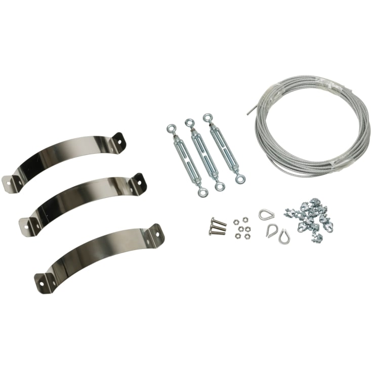 Metalbestos skorsten uØ 130mm bardunsæt med 10 mtr. wire