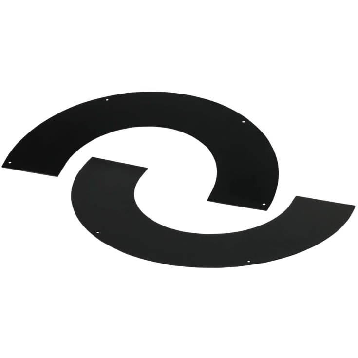 Metalbestos skorsten uØ 230mm loftkrave 39-50°, 2-delt, sort