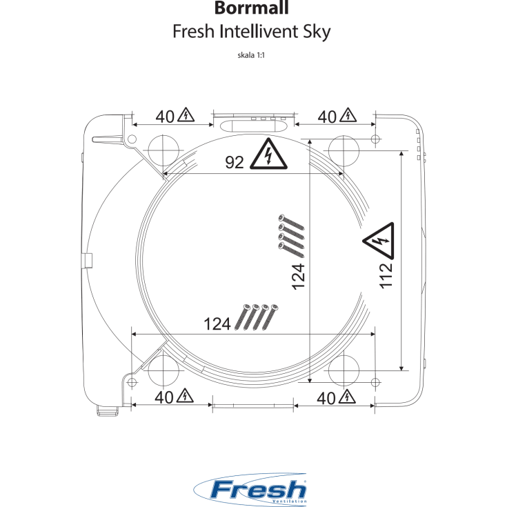 Fresh Intellivent Sky baderomsvifte, app styring, Ø100 mm, hvit
