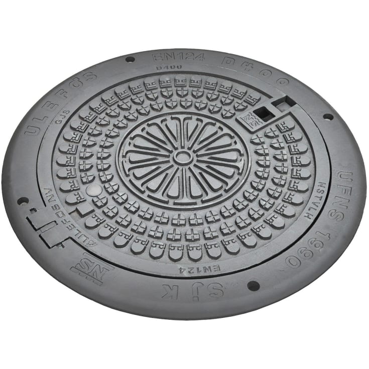 Ulefos 600 x 250 mm karm med hængslet dæksel, flydende, 40 t, SG