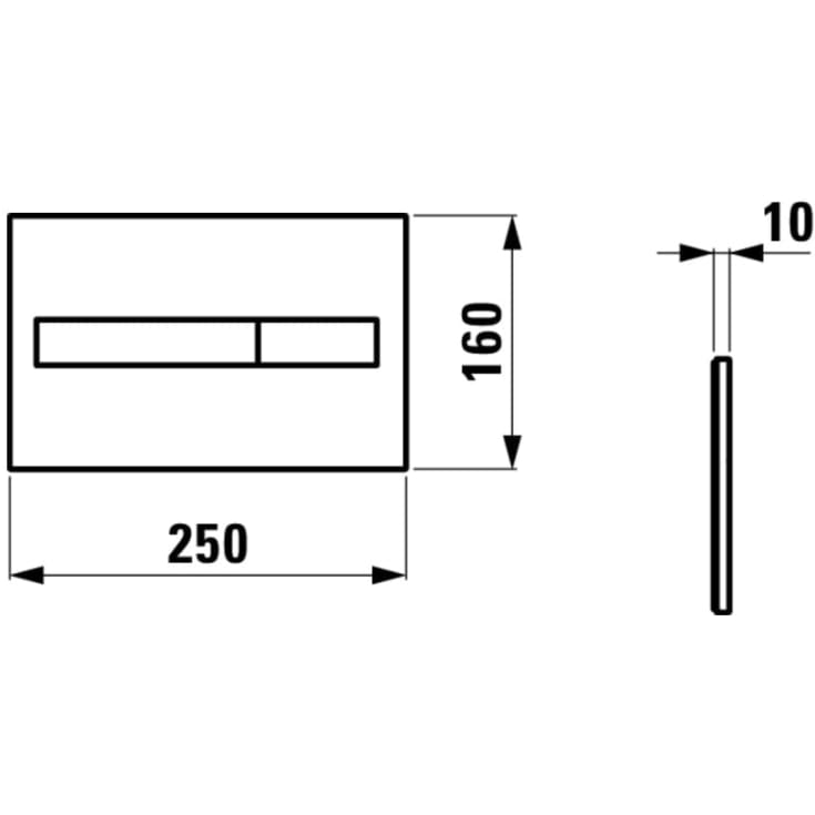 Laufen betjeningsplate, hvit
