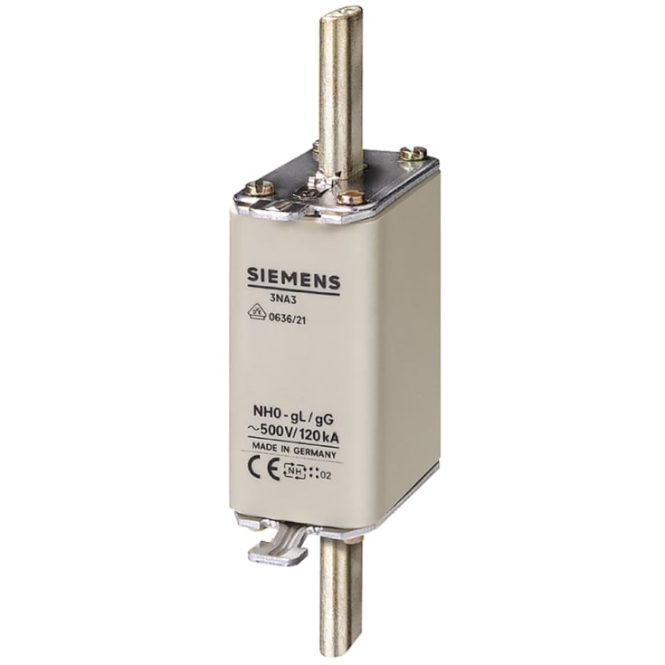 3 st Säkring NH 0 80A, GG, 500V, 3NA3024