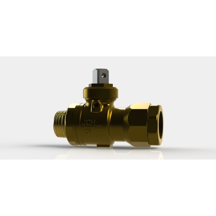 JCH 1" x 32 mm PE-kolventil med invändig gänga/klämkoppling med JCH-topp