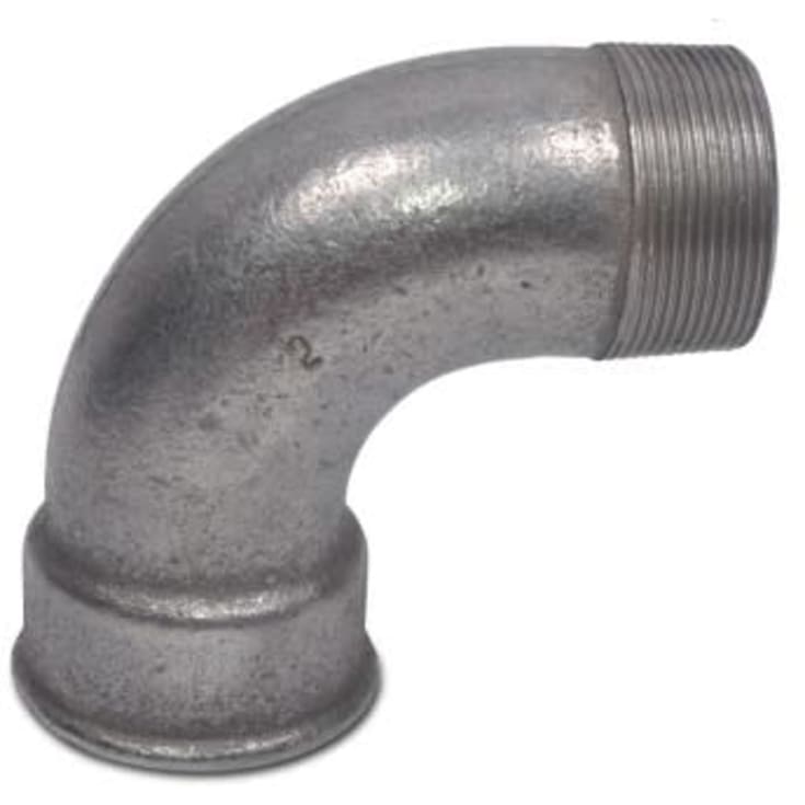 Sort bøjning, muffe/nippel 3/4" - kort