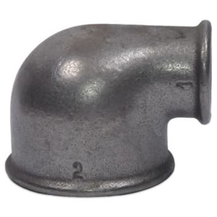 Sort vinkel, muffe/muffe 1" x 3/4" - 90°