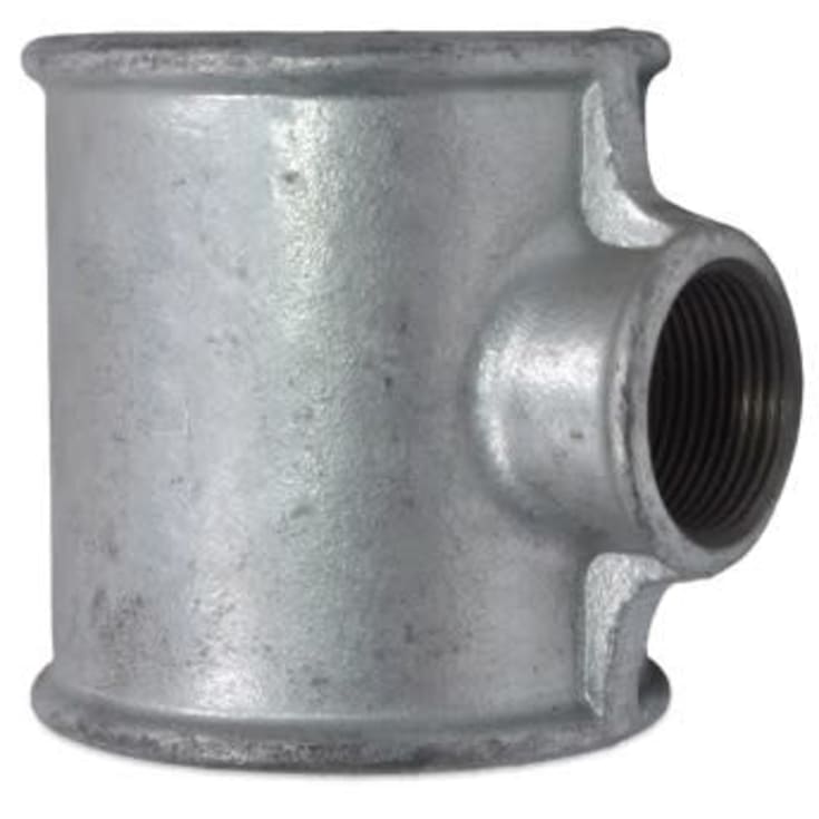 Galvaniseret tee 2 1/2" x 1" x 2 1/2"