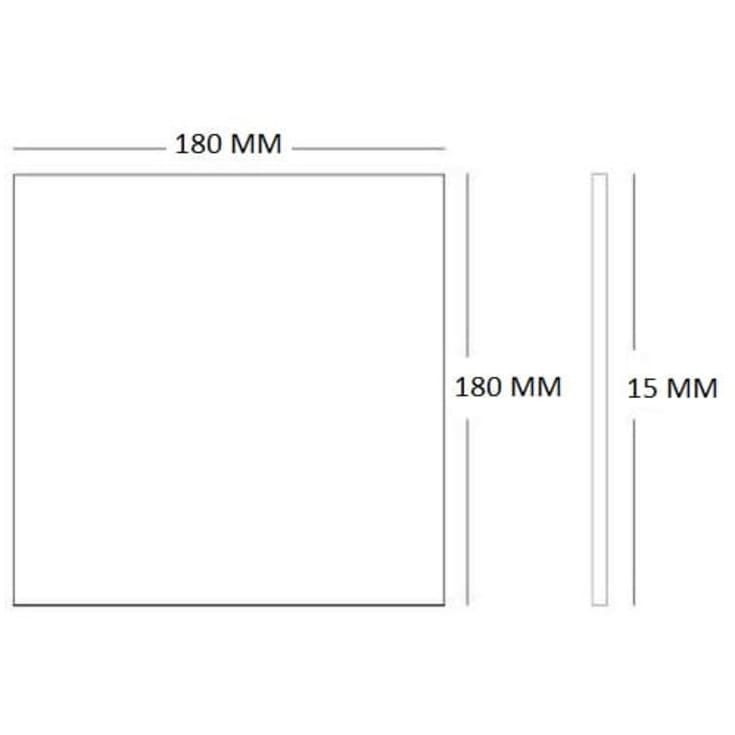 Duka lamelventil, 180x180 mm, grå
